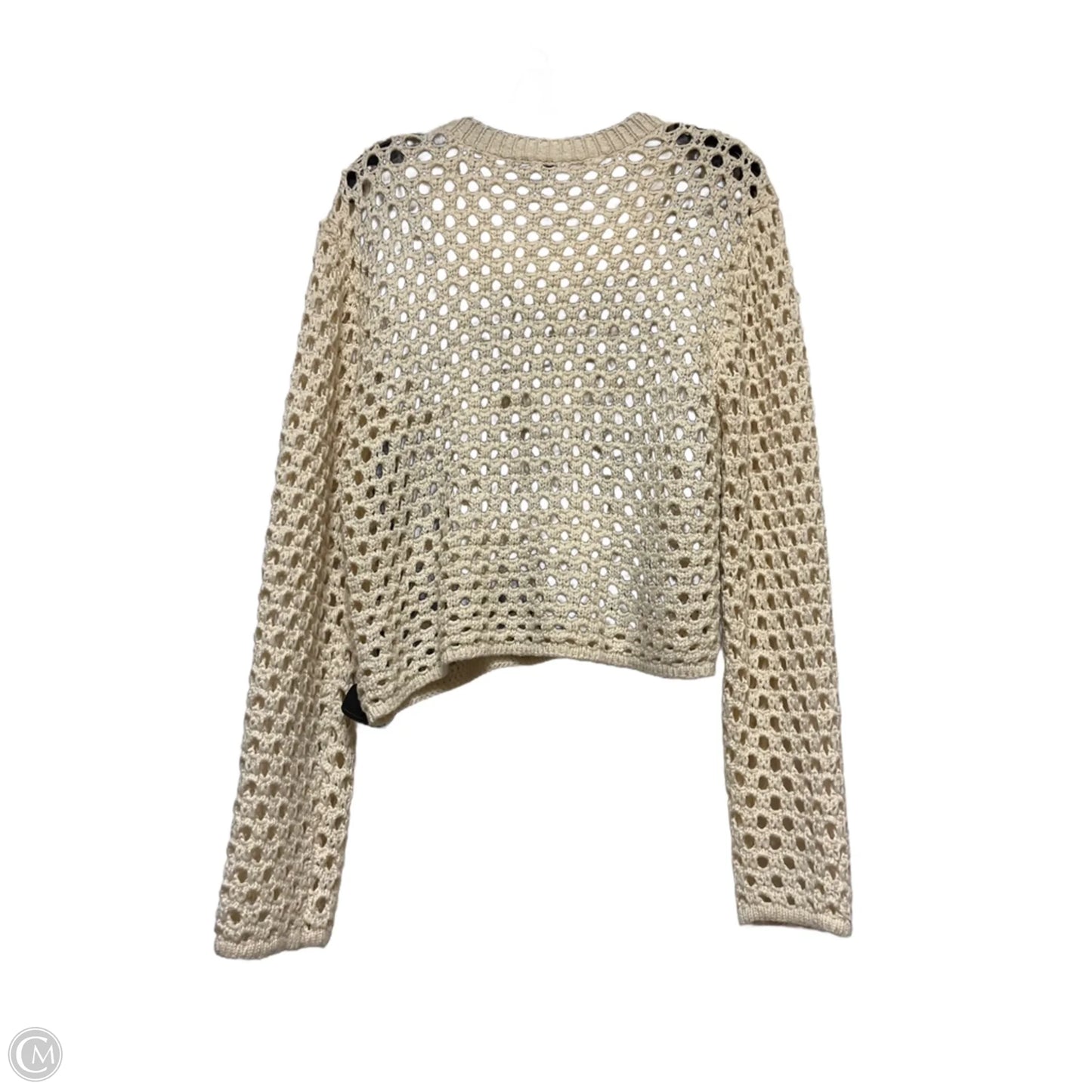 Sweater By Aqua In Black & Cream, Size: M