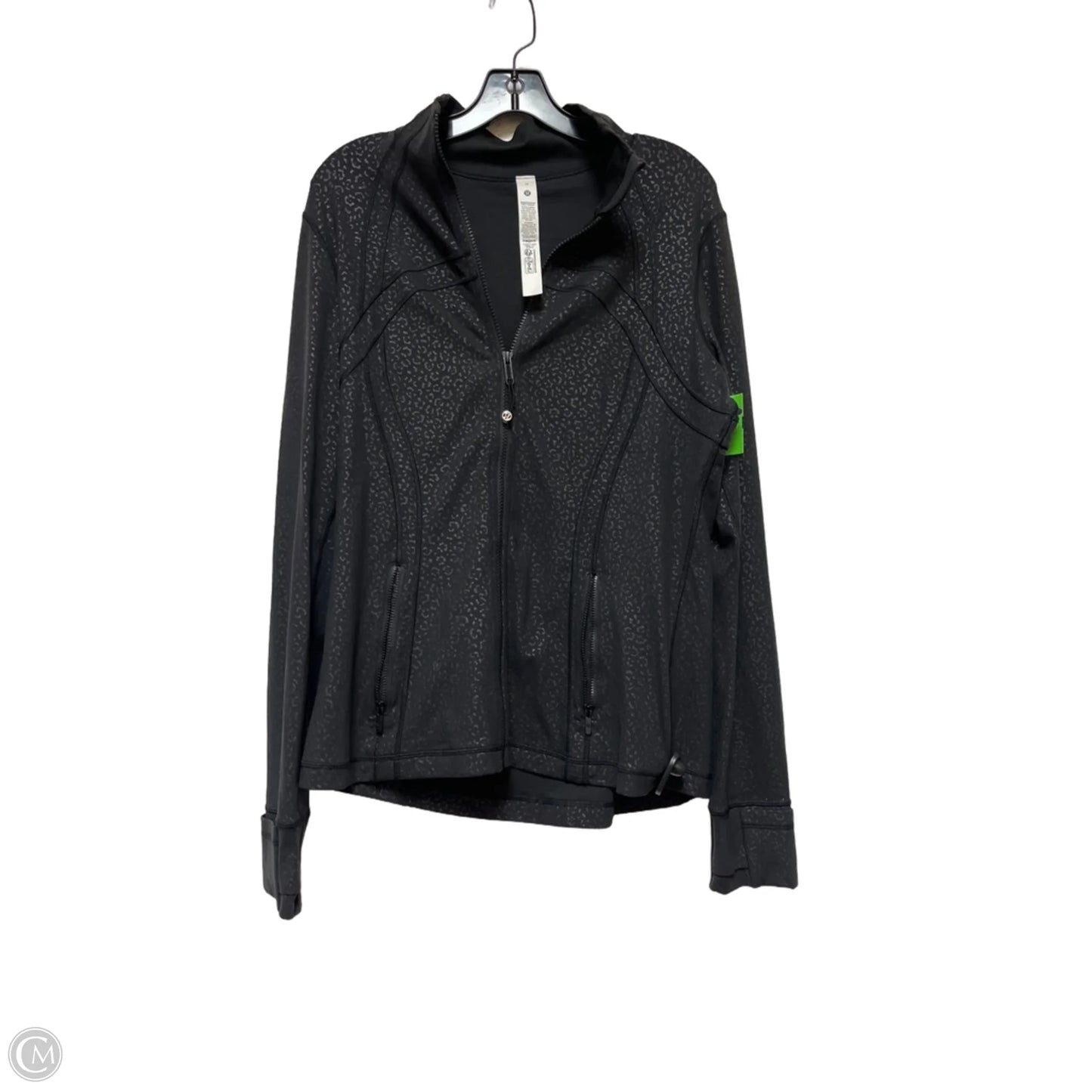 Athletic Jacket By Lululemon In Black, Size: Xl