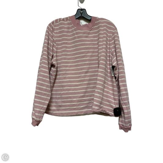 Athletic Sweatshirt Crewneck By Lululemon In Striped Pattern, Size: Xl