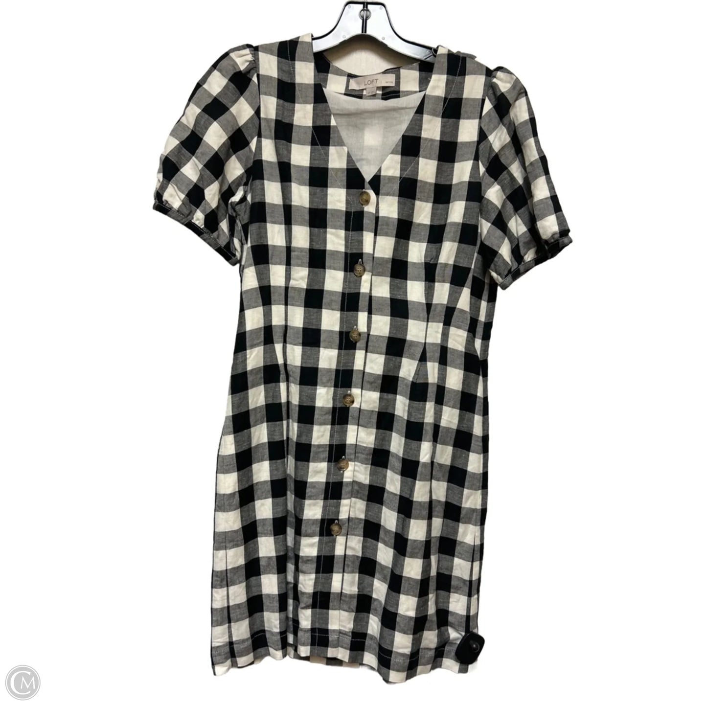 Dress Casual Short By Loft In Checkered Pattern, Size: S