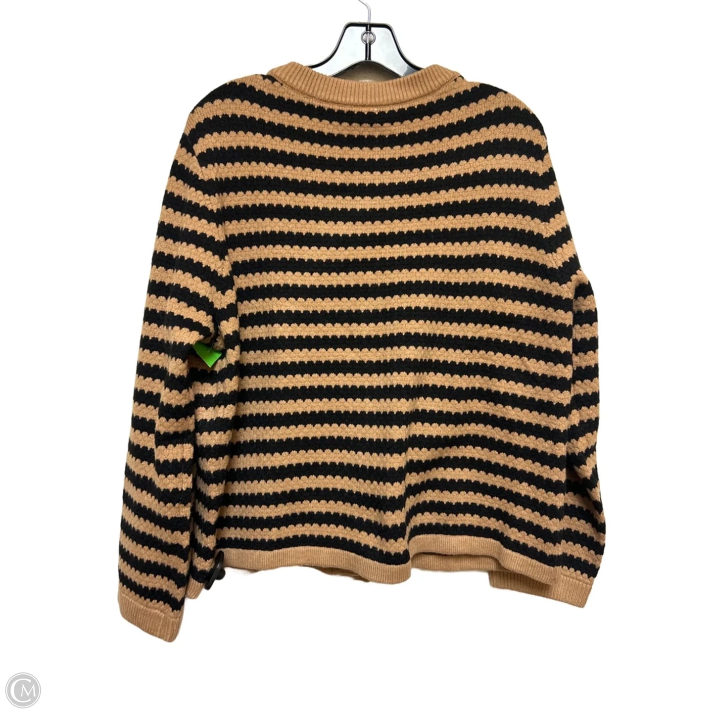 Sweater Cardigan By Clothes Mentor In Striped Pattern, Size: Xl