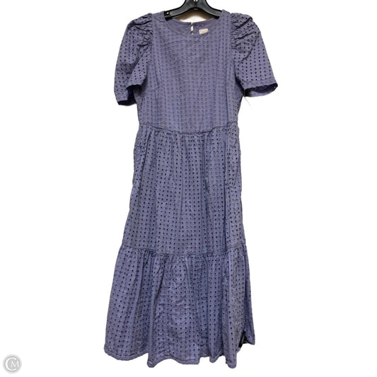 Dress Casual Midi By A New Day In Purple, Size: M