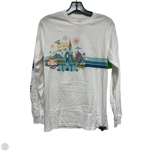 Top Long Sleeve Basic By Disney Store In Blue & White, Size: S