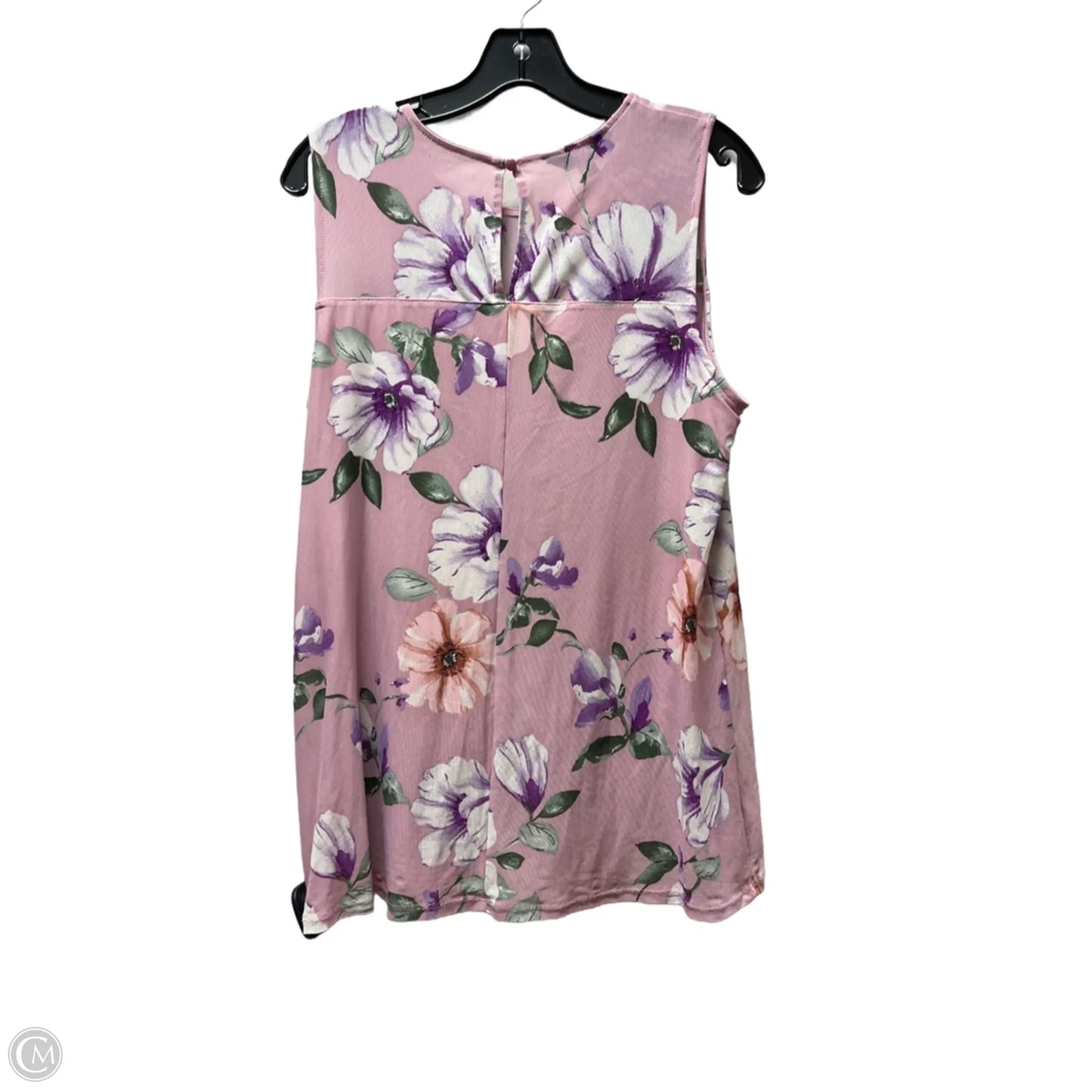 Top Sleeveless By Apt 9 In Floral Print, Size: M