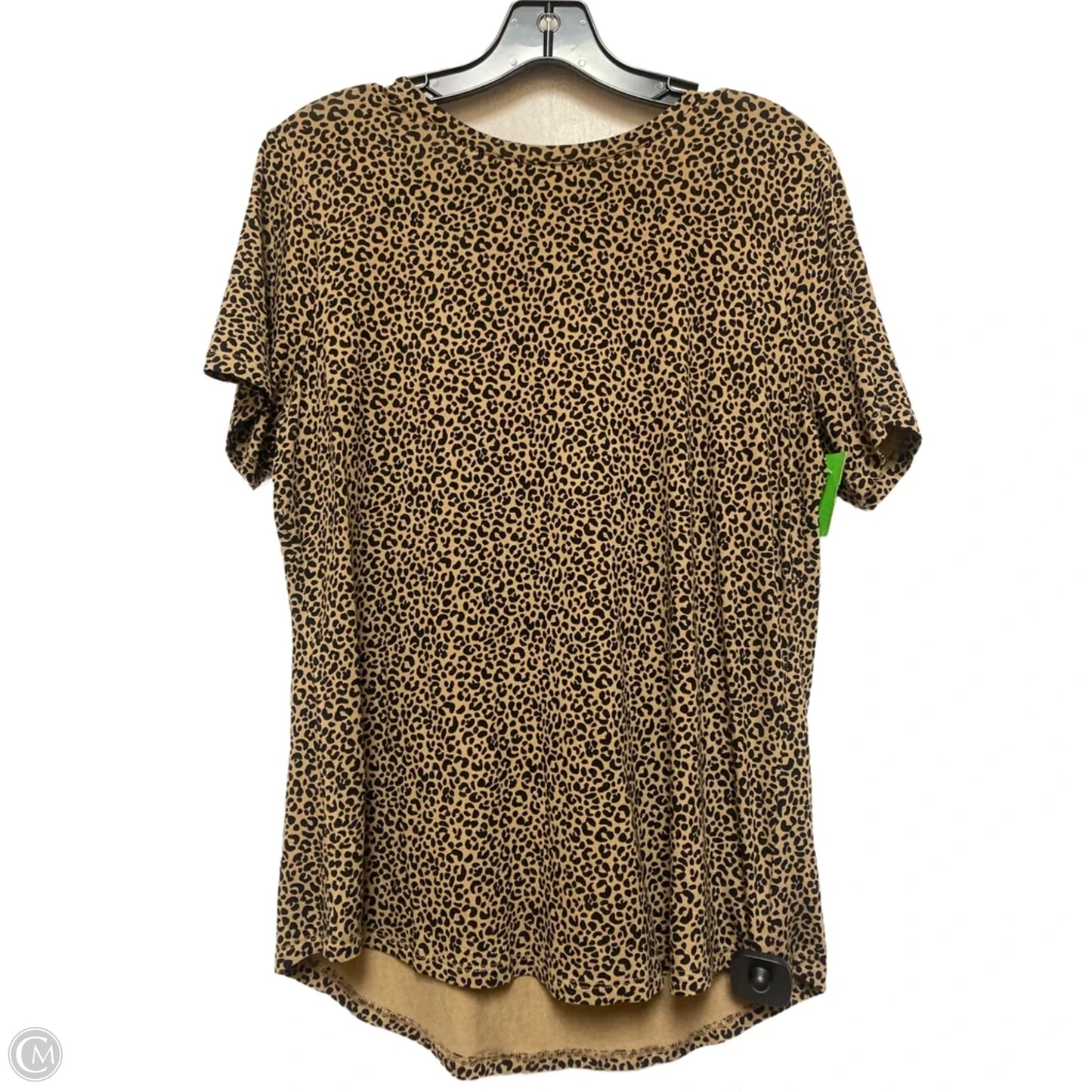 Top Short Sleeve Basic By Old Navy In Leopard Print, Size: M