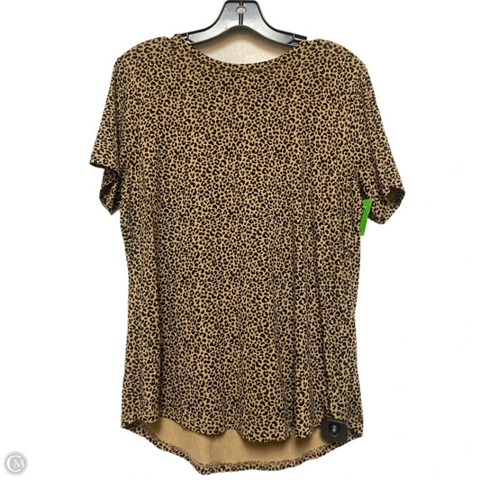 Top Short Sleeve Basic By Old Navy In Leopard Print, Size: M