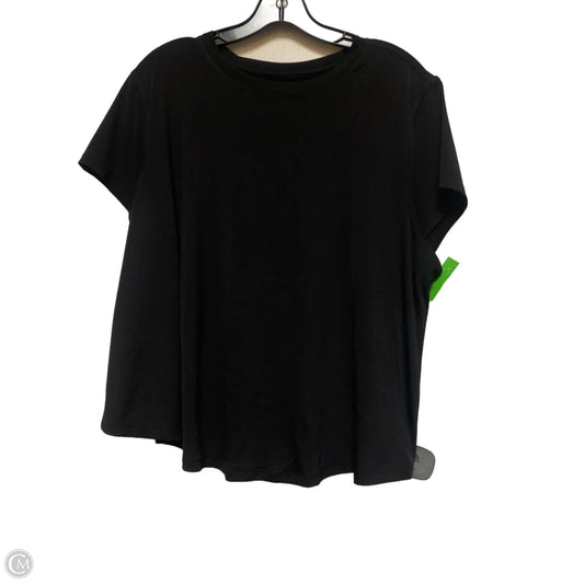 Athletic Top Short Sleeve By Lululemon In Black, Size: 16