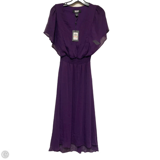 Dress Casual Midi By Dkny In Purple, Size: Xs
