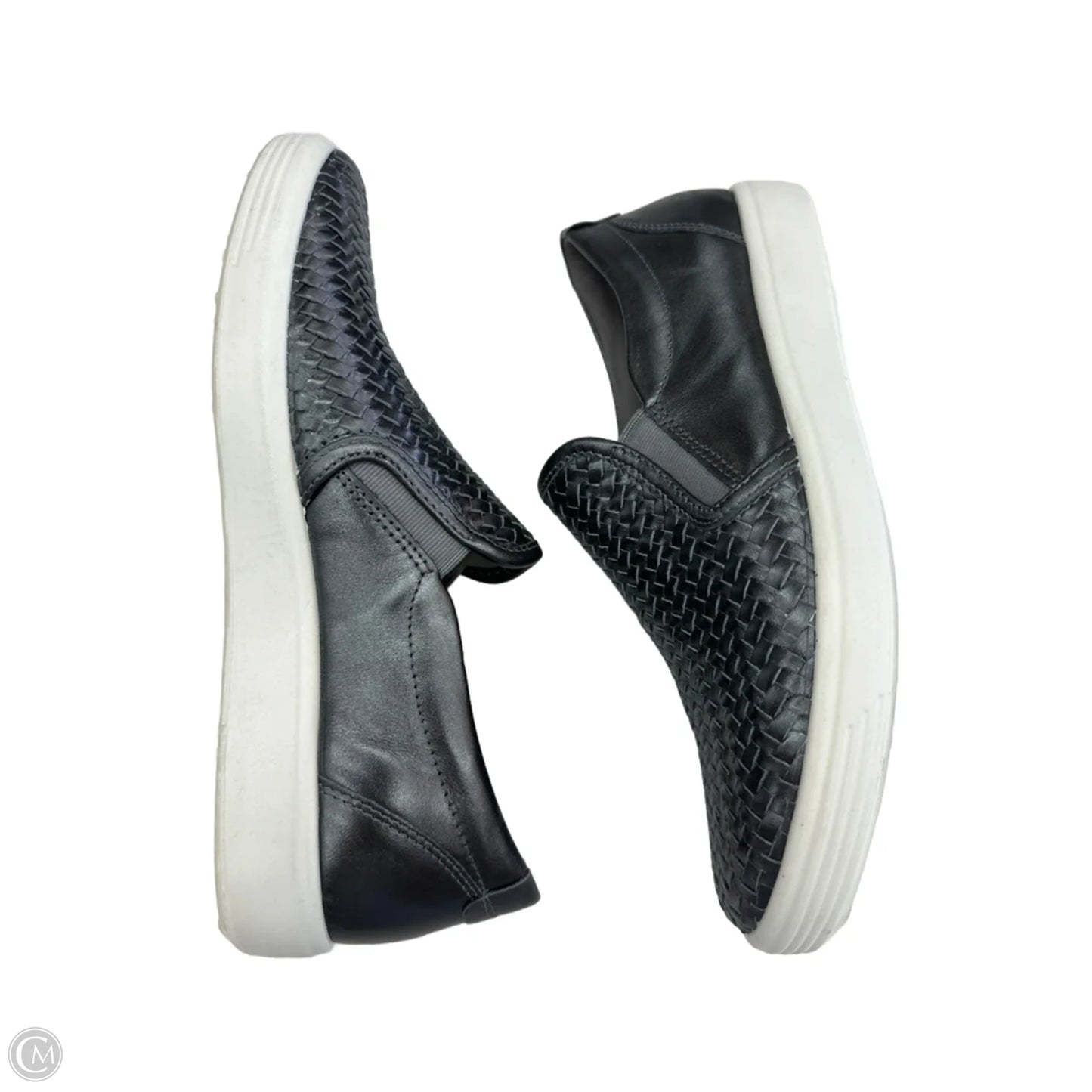 Shoes Flats By Ecco In Silver, Size: 9