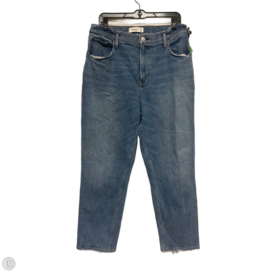 Jeans Straight By Abercrombie And Fitch In Blue Denim, Size: 14