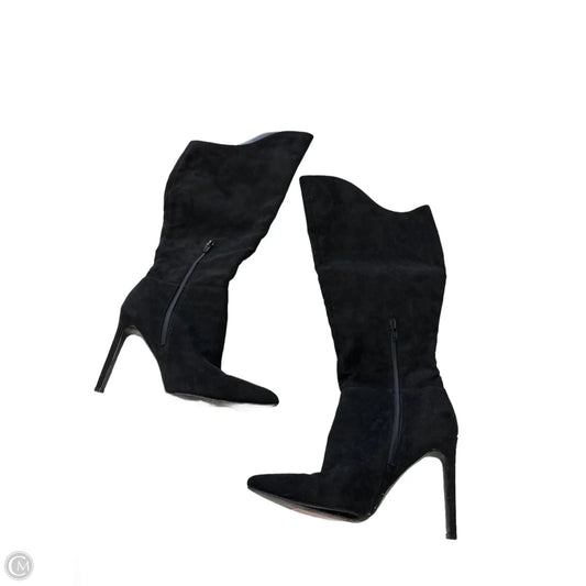Boots Knee Heels By Nine West In Black, Size: 7.5