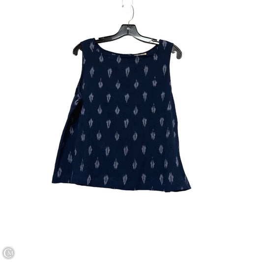 Top Sleeveless By Eileen Fisher In Navy, Size: Lp