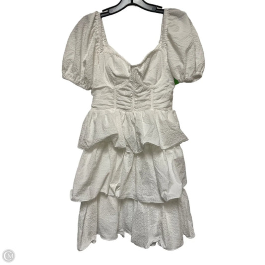 Dress Casual Short By Pretty Little Thing In White, Size: S