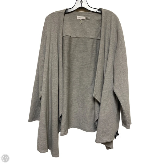 Cardigan By Calvin Klein In Grey, Size: 2x