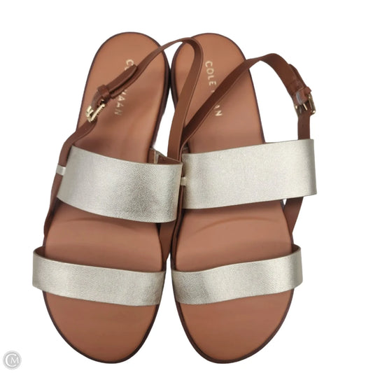 Sandals Flats By Cole-haan In Gold & Tan, Size: 8.5