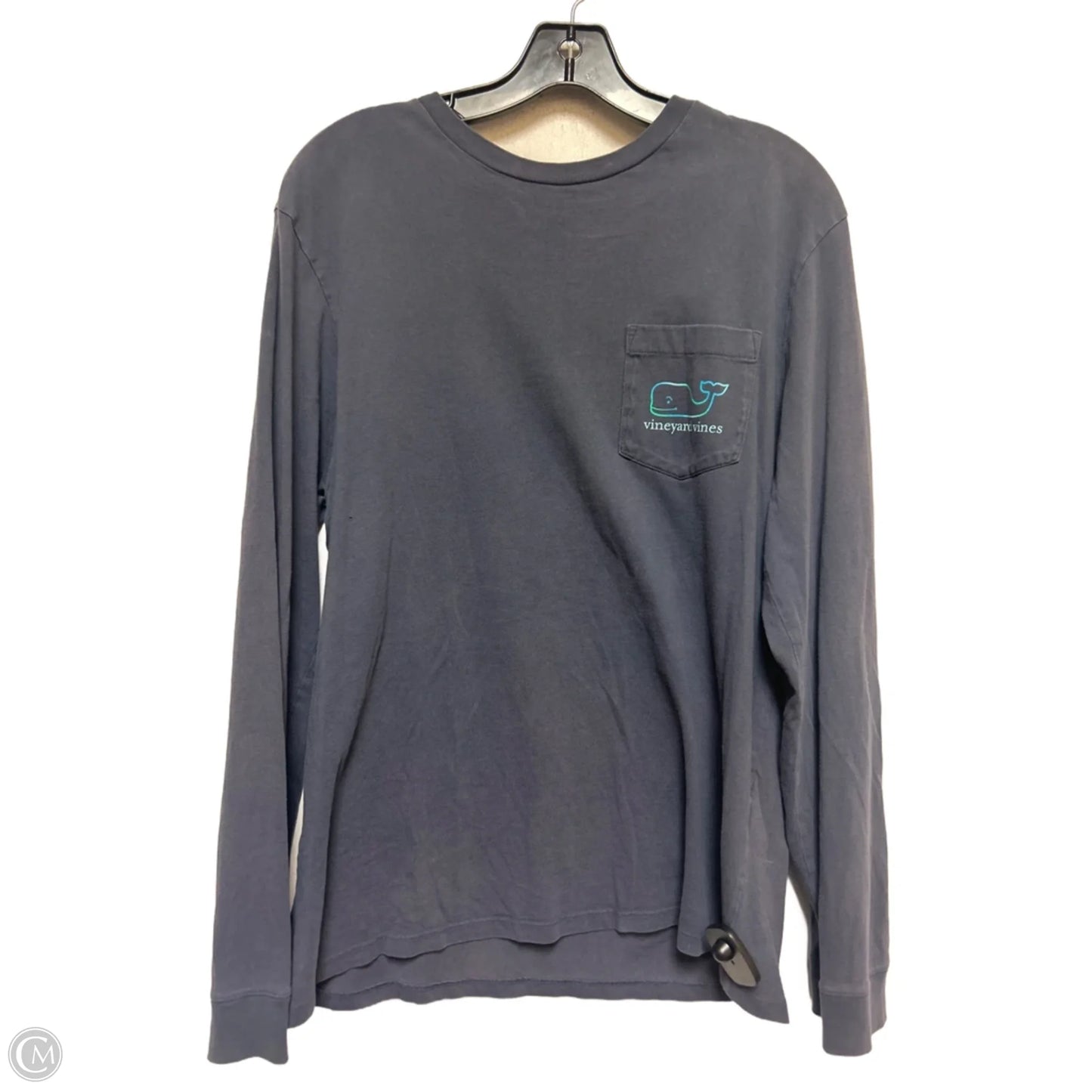 Top Long Sleeve Basic By Vineyard Vines In Blue, Size: M