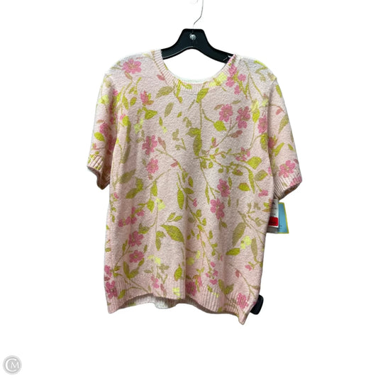 Top Short Sleeve By C And C In Floral Print, Size: L