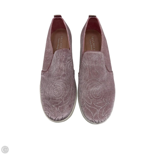 Shoes Flats By Skechers In Pink & Silver, Size: 10