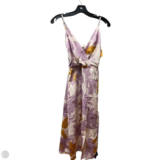 Dress Casual Midi By Monteau In Floral Print, Size: Xs