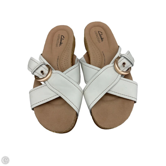 Sandals Flats By Clarks In White, Size: 8.5