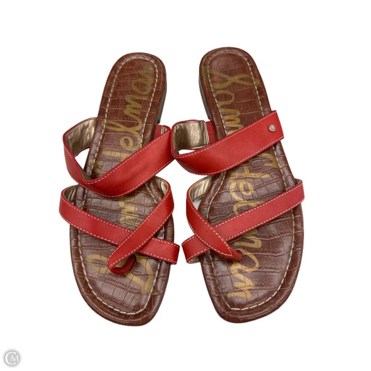 Sandals Flats By Sam Edelman In Red, Size: 8.5
