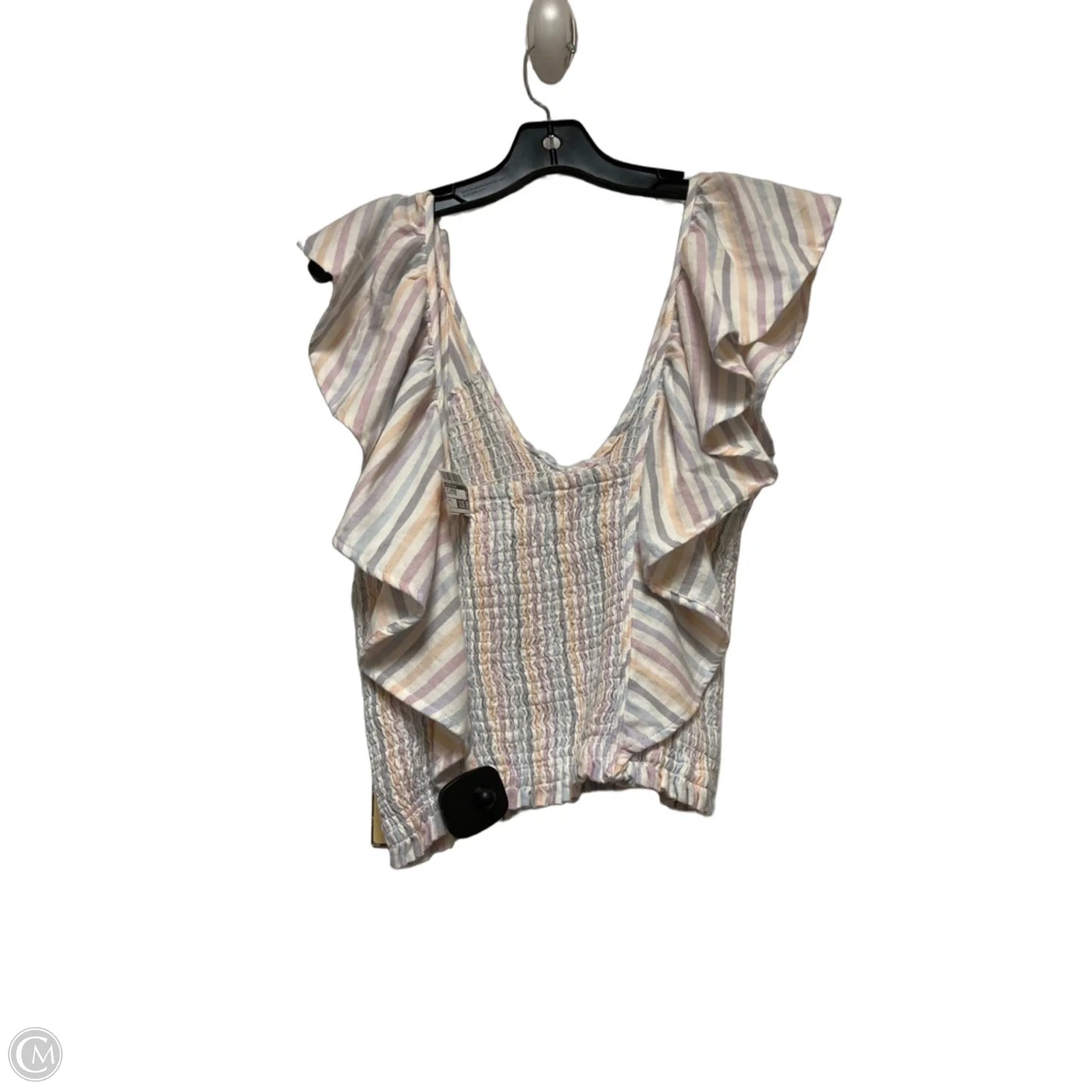 Top Sleeveless By Vintage Havana In Striped Pattern, Size: L