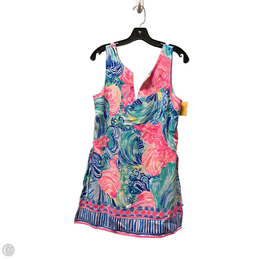 Romper Designer By Lilly Pulitzer In Green & Pink, Size: 4