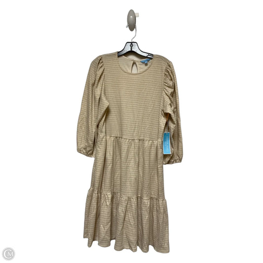 Dress Casual Short By Draper James Rsvp In Gold & Tan, Size: M