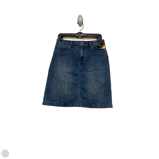 Skirt Mini & Short By Talbots In Blue Denim, Size: 2
