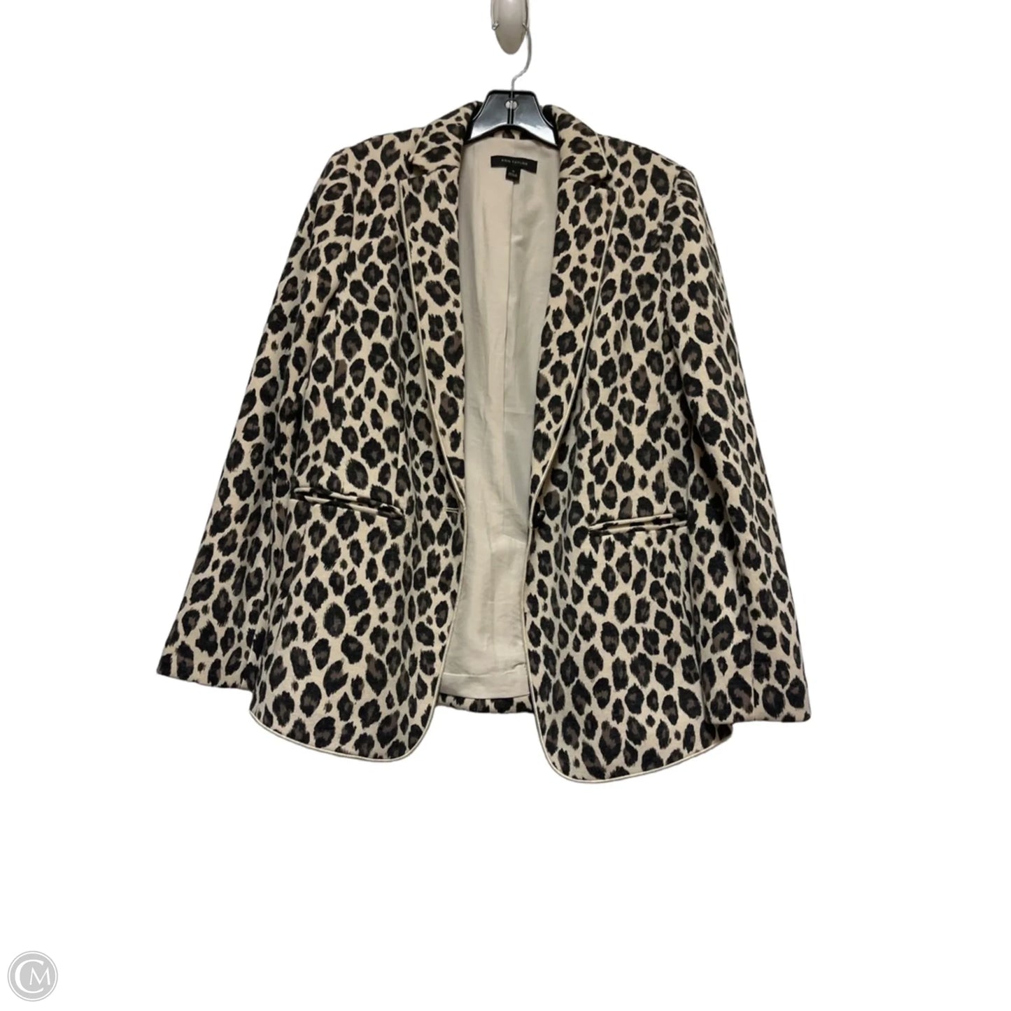 Blazer By Ann Taylor In Leopard Print, Size: M