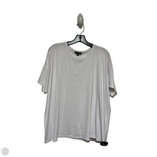 Top Short Sleeve Basic By Eileen Fisher In White, Size: S