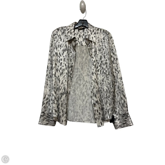 Top Long Sleeve By Vince In Grey, Size: M