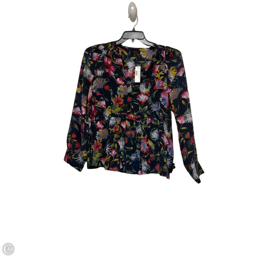 Top Long Sleeve By J. Crew In Floral Print, Size: M