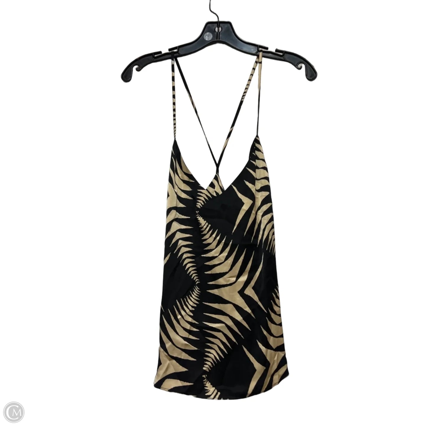 Top Sleeveless By Clothes Mentor In Black & Tan, Size: L