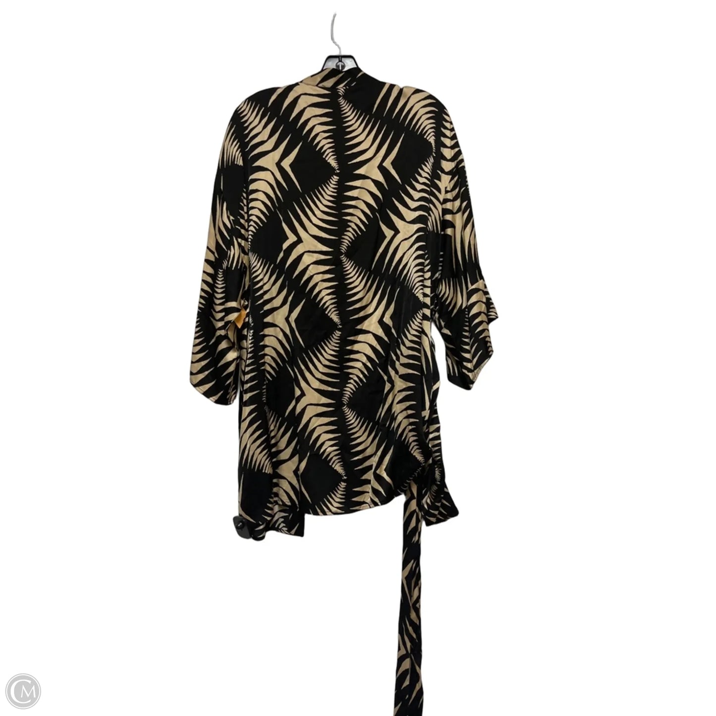 Top Short Sleeve By Clothes Mentor In Black & Tan, Size: L