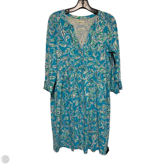 Dress Designer By Lilly Pulitzer In Blue & Green, Size: M