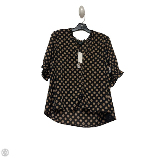 Top Short Sleeve By Sanctuary In Black & Tan, Size: L