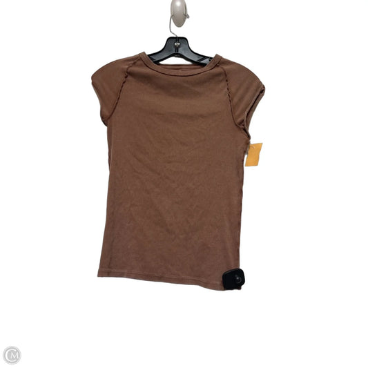 Top Short Sleeve Basic By We The Free In Brown, Size: M