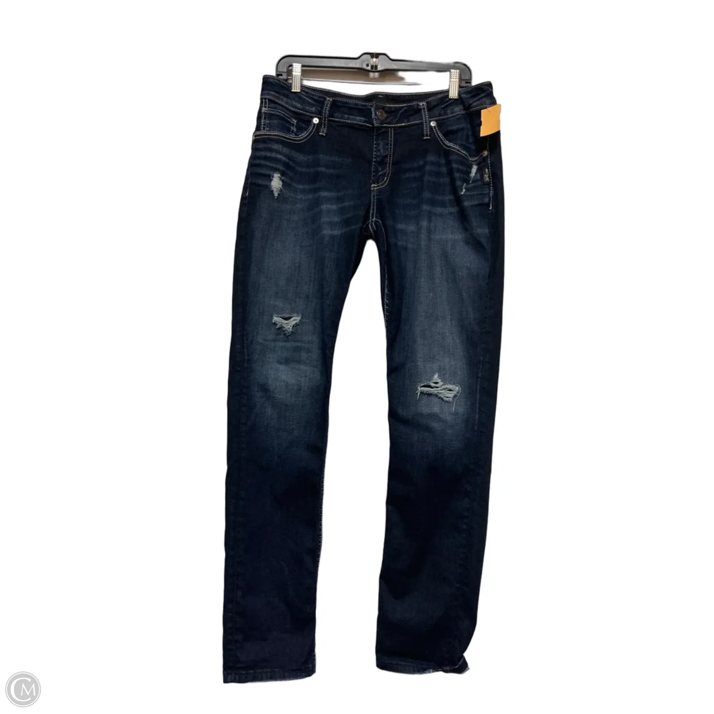 Jeans Straight By Silver In Blue Denim, Size: 8