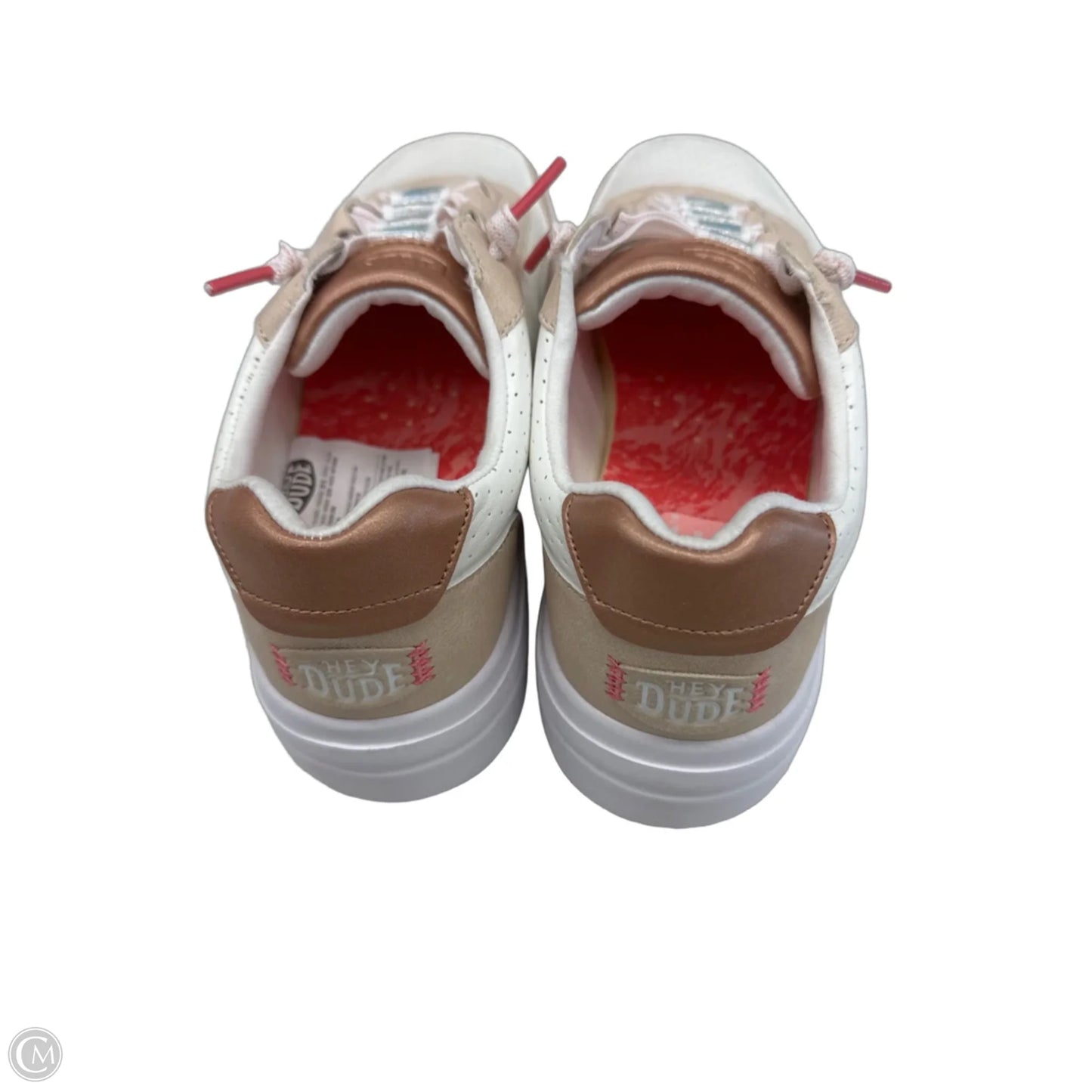 Shoes Sneakers By Hey Dude In Pink & White, Size: 6