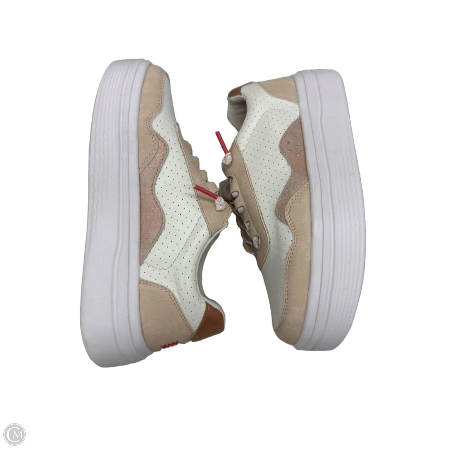 Shoes Sneakers By Hey Dude In Pink & White, Size: 6