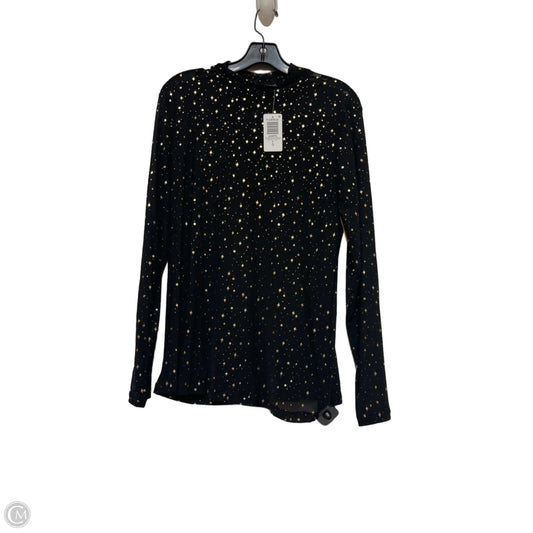 Top Long Sleeve By Torrid In Black & Gold, Size: L