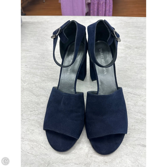 Sandals Designer By Stuart Weitzman In Navy, Size: 11.5