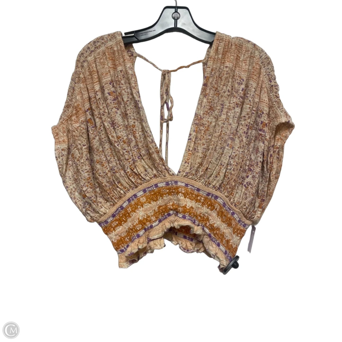 Top Sleeveless By Free People In Orange & Purple, Size: L