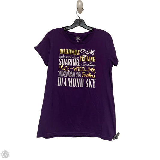 Top Short Sleeve Basic By Disney Store In Purple, Size: M
