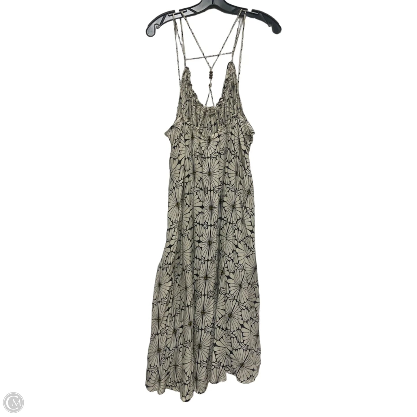 Dress Casual Maxi By Anthropologie In Black & Cream, Size: L