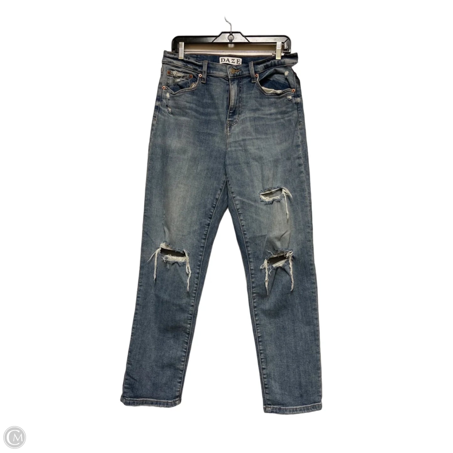Jeans Straight By Daze Denim In Blue Denim, Size: 8