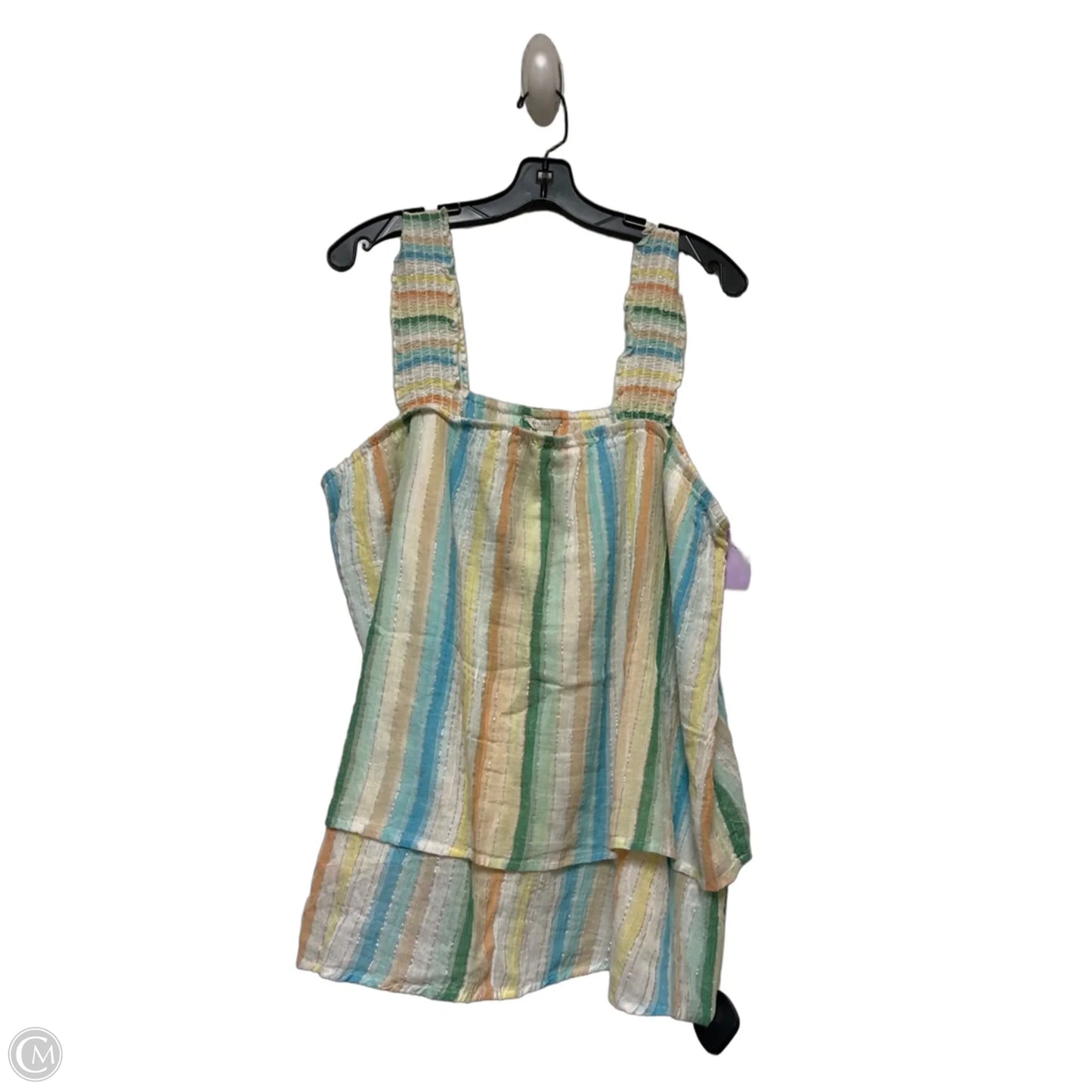Top Sleeveless By Cato In Striped Pattern, Size: 2x