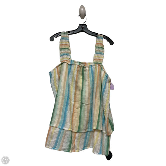 Top Sleeveless By Cato In Striped Pattern, Size: 2x