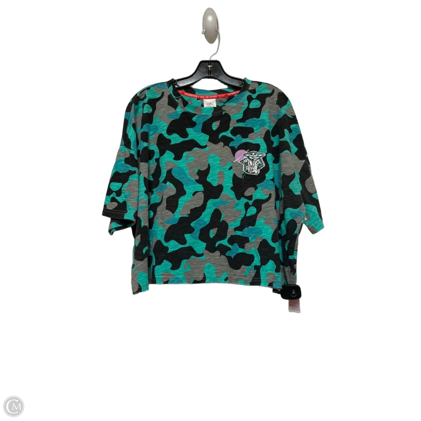 Top Short Sleeve By Disney Store In Camouflage Print, Size: Xl